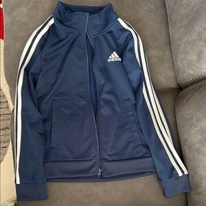 Adidas Blue Jacket with White Accents
